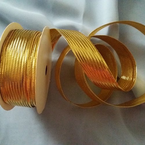 Ruban  lame dore - largeur 2 cm
