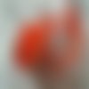 Ruban organza rouge, bords dores