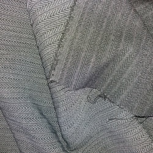 Tissu épais gris foncé à chevrons - couture, finitions, customisation, créations textiles