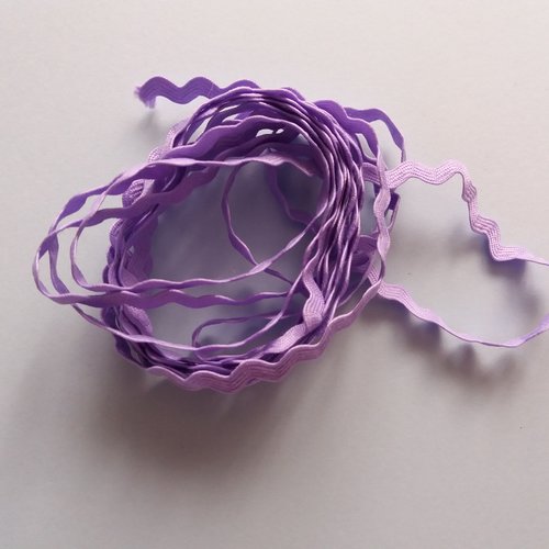 Galon croquet festonné mauve lilas - 2 m x 5 mm - pour créations textiles, petites finitions, bordures, déco