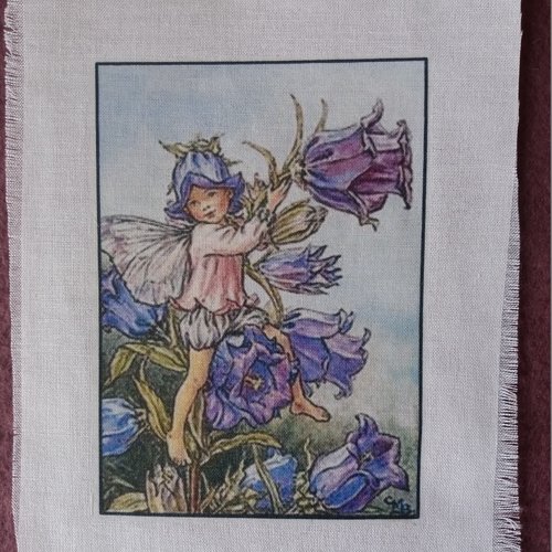 Appliqué transfert petite fée  bleue, créations textiles, customisation, collages, embellissements,  loisirs créatifs