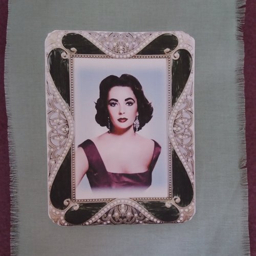 Appliqué transfert textile elizabeth taylor, créations textiles, customisation, collages, home-déco, embellissements, projets créatifs