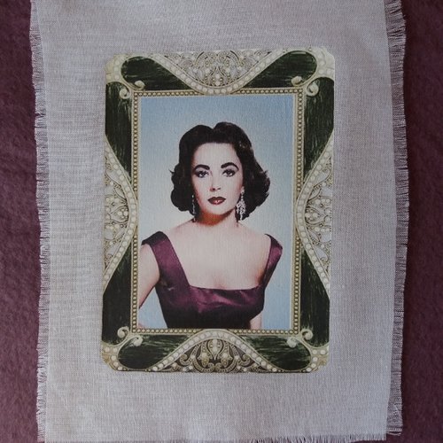 Transfert textile elizabeth taylor 1, créations textiles, customisation, collages, home-déco, embellissements, projets créatifs