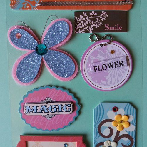 Stickers, embellissements pour scrapbooking, loisirs créatifs, carterie, papeterie