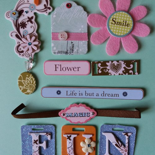 Stickers, embellissements 1, pour scrapbooking,  loisirs créatifs, carterie, papeterie