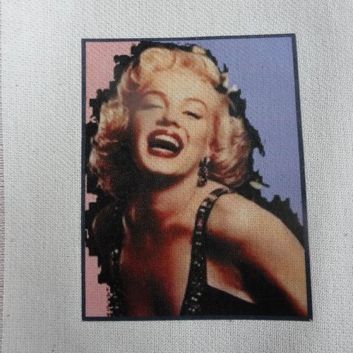 Appliqué transfert  textile marilyn monroe, réf. 2,  créations textiles, customisation, home-déco, mixed-media, projets créatifs