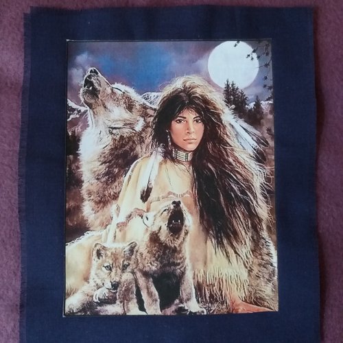 Transfert  textile  "amérindien" pour créations diverses, couture, collages, home-déco, embellissements, customisation, projets créatifs