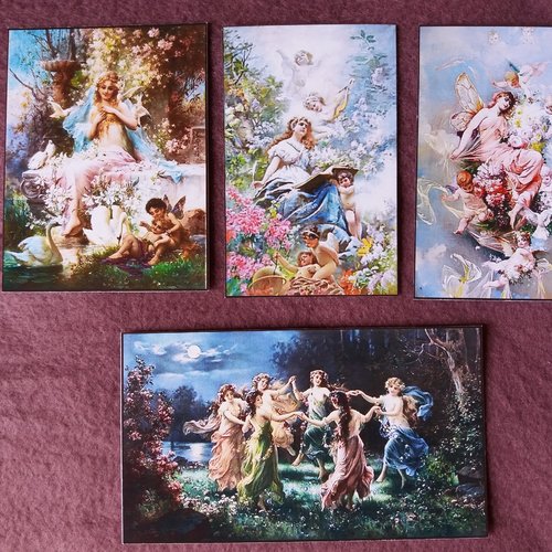 Images féériques, anges, fleurs, danses - home-déco, collages, carterie, papeterie, décorations, embellissements,