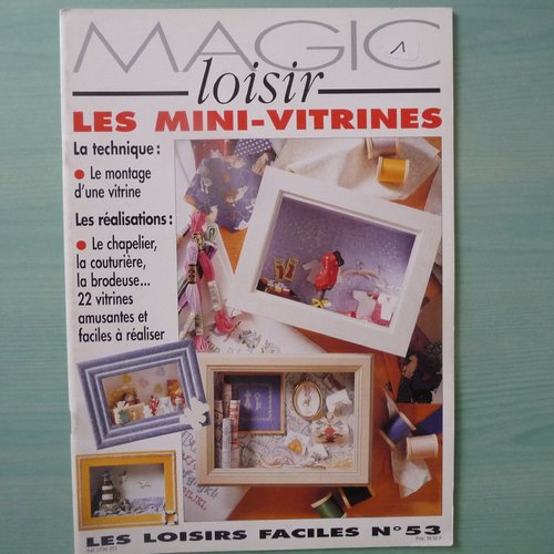 Livre loisirs créatifs  "les mini-vitrines" - collection "magic loisir" n° 53