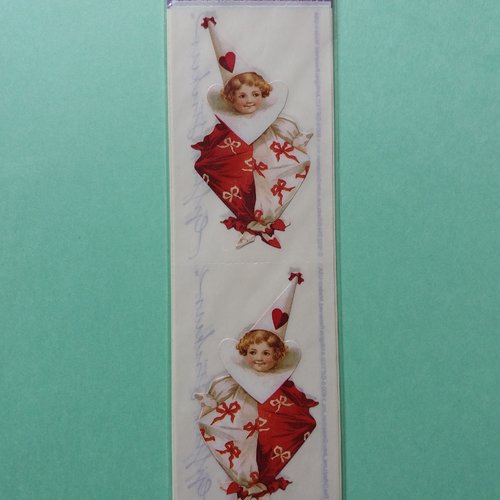 Stickers enfants clowns rétro - scrapbooking, décorations, embellissements, loisirs créatifs