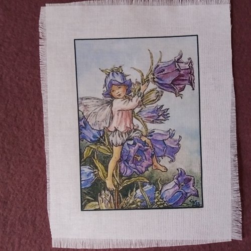 Appliqué transfert petite fée  bleue, créations textiles, customisation, collages, embellissements,  loisirs créatifs
