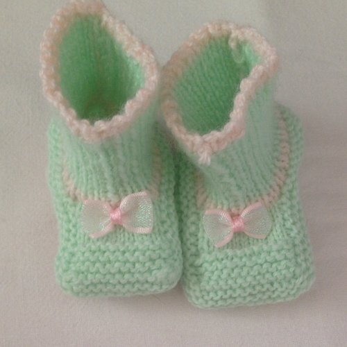 Chaussons pour bébé fraise pistache