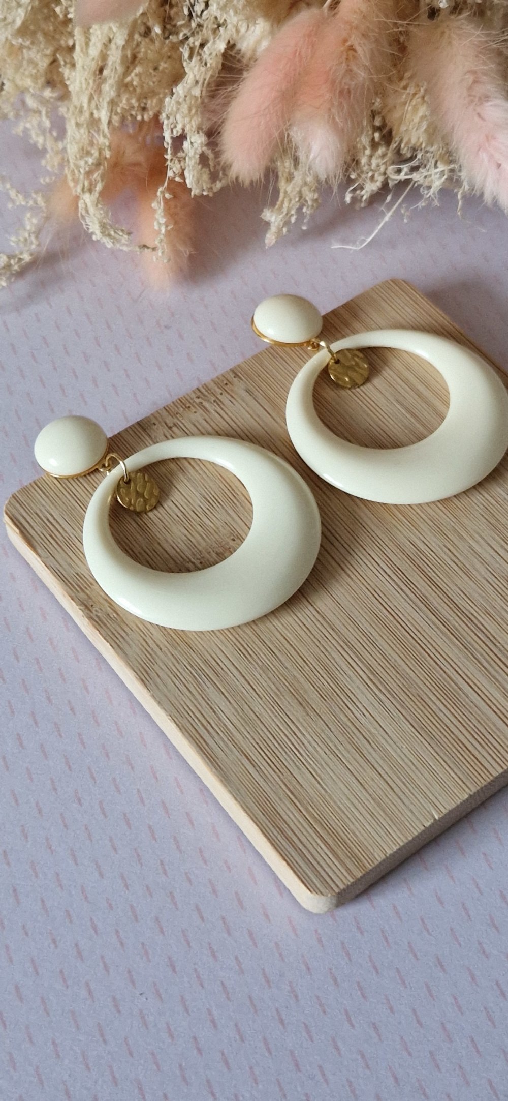 Boucles D'oreilles Vintage Fantaisie Années 60/70 – Occasion Avec Traces D'usure
