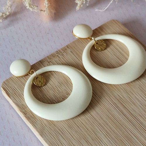 Boucles d'oreilles anneau 70's vintage