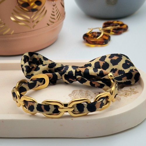 Bracelet femme léopard