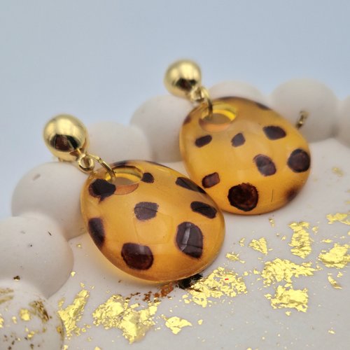 Boucles d'oreilles léopard