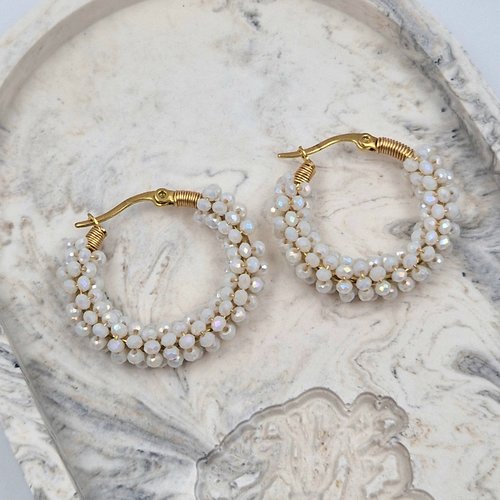Créole perles blanc