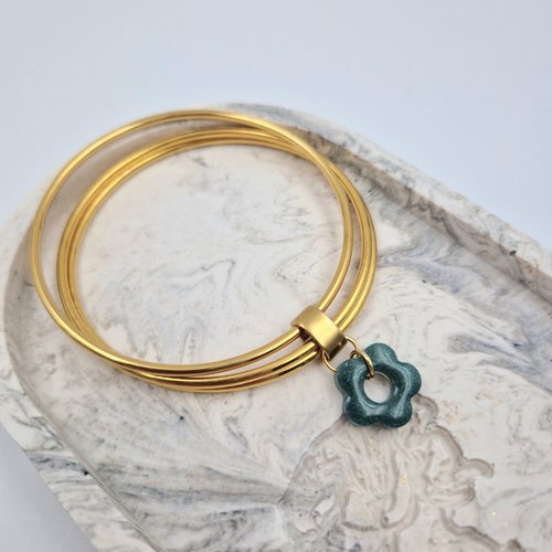 Bracelet femme jonc doré
