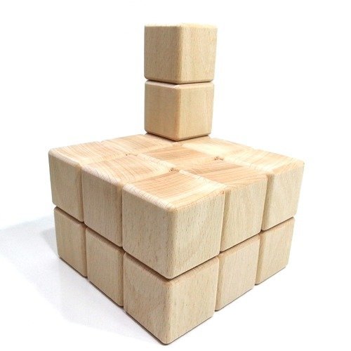 Blocs Bebe 18 Cubes De Construction Bloc De Bois Grande Taille Naturel Un Grand Marche