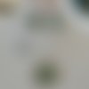 Très belle parure cabochon   image plume de paon   a137
