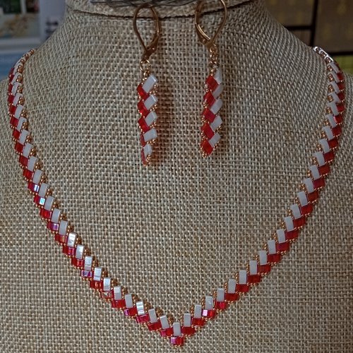 Parure  chevron miyuki   a561