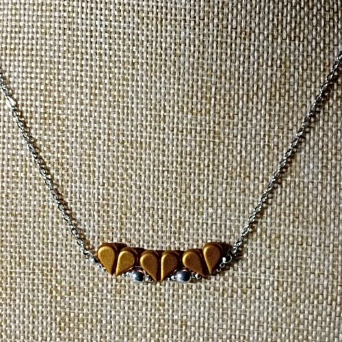 Collier  perles puca  a577