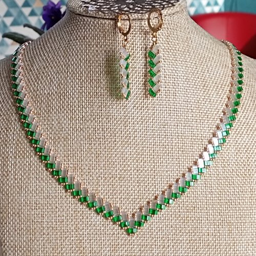 Parure  chevron miyuki   a580