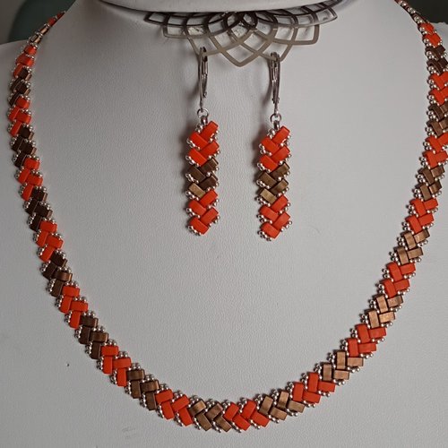 Parure  chevron miyuki   a609