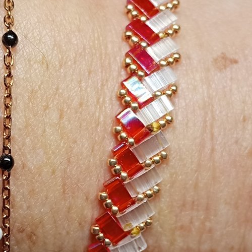 Bracelet chevron miyuki   a613