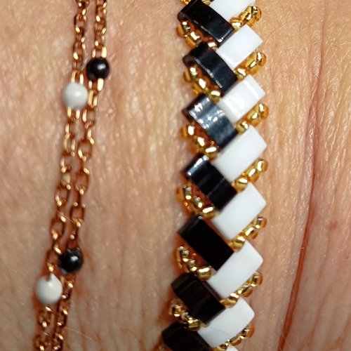 Bracelet chevron miyuki   a615
