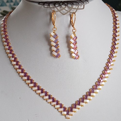 Parure  chevron miyuki   a617