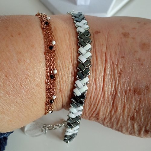 Bracelet chevron miyuki   a623