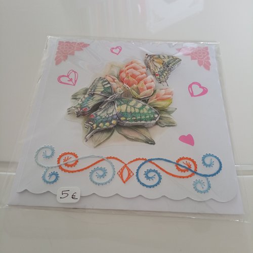 Carte brodée 3d 490