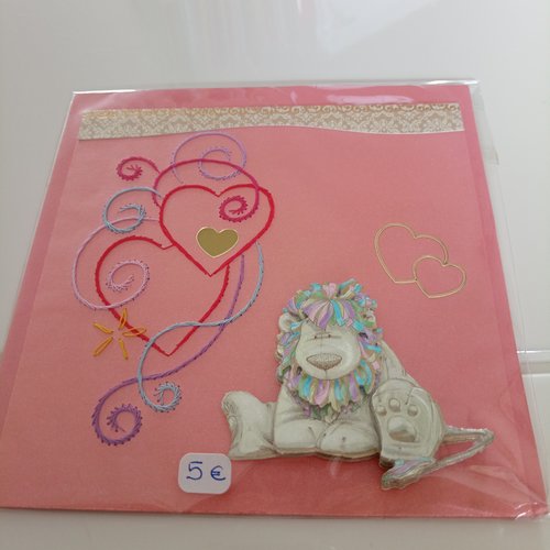 Carte brodée 3d 735