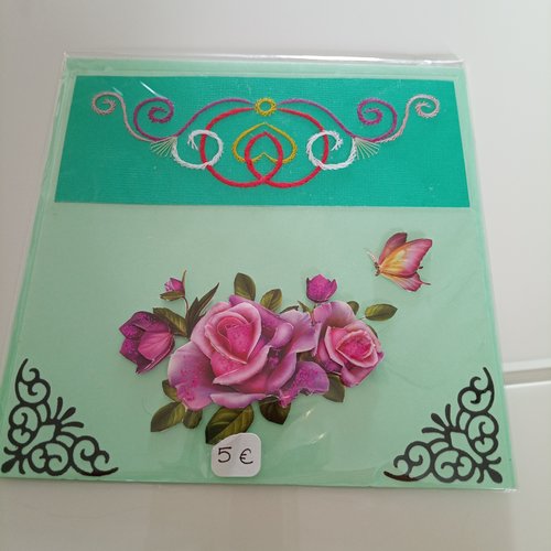 Carte brodée 3d 446