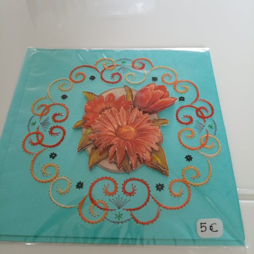Carte brodée 3d a138