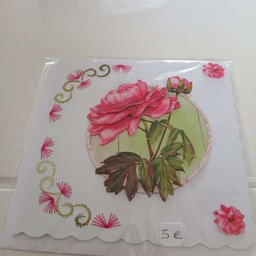 Carte brodée 3d a90