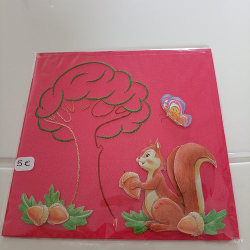 Carte brodée 3d a134