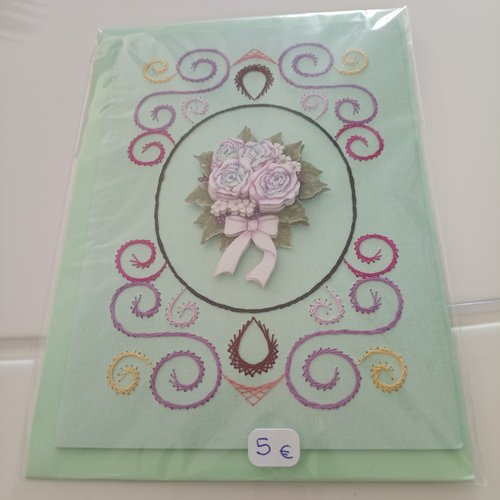 Carte brodée 3d 744