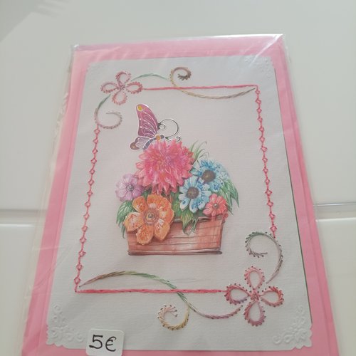 Carte brodée 3d 318