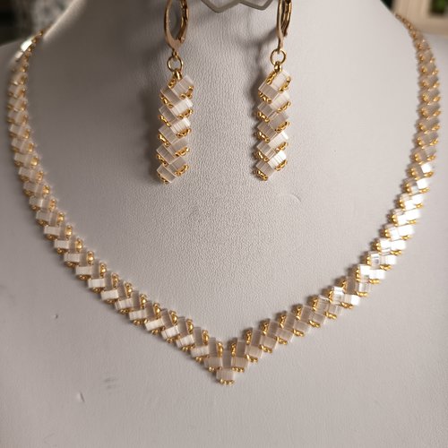 Parure  chevron miyuki   a647