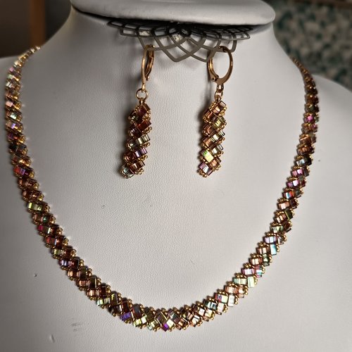 Parure  chevron miyuki   a649