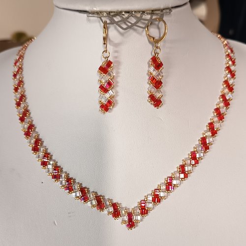 Parure  chevron miyuki   a661