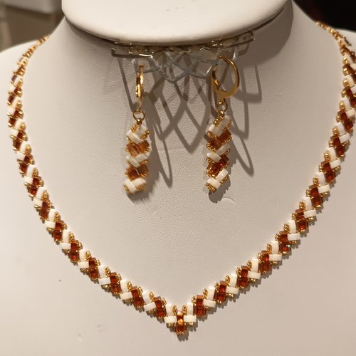 Parure  chevron miyuki   a664