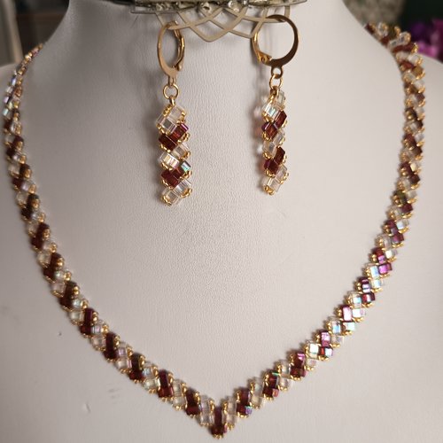 Parure  chevron miyuki   a666