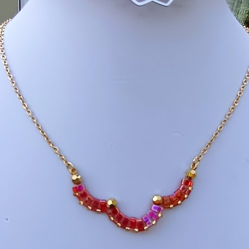 Collier  perles half  tila  a717