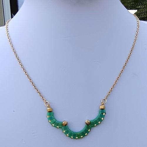 Collier  perles half  tila  a718