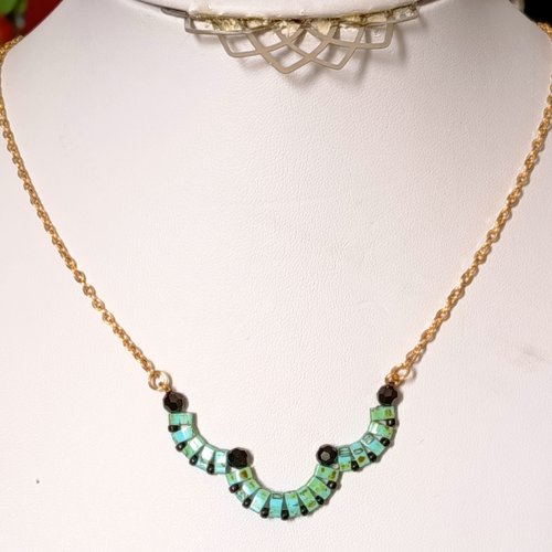 Collier  perles half  tila  a719