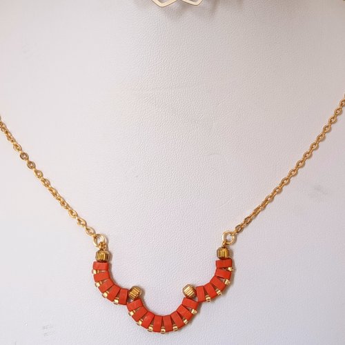 Collier  perles half  tila  a722