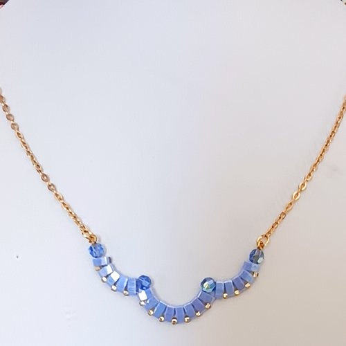 Collier  perles half  tila  a723